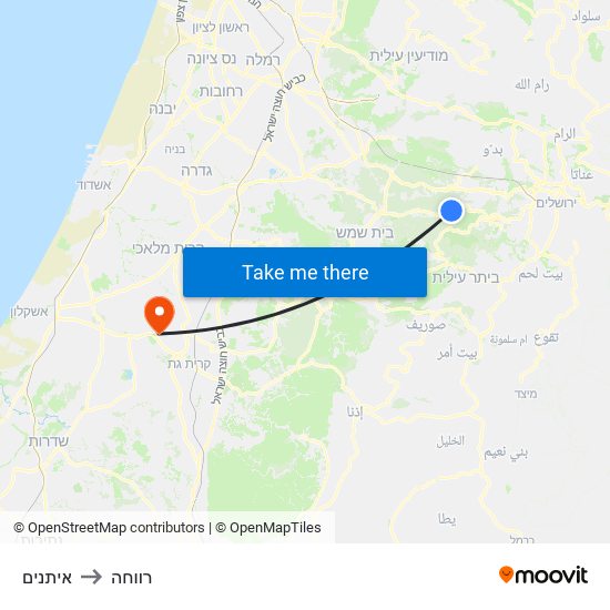 איתנים to רווחה map