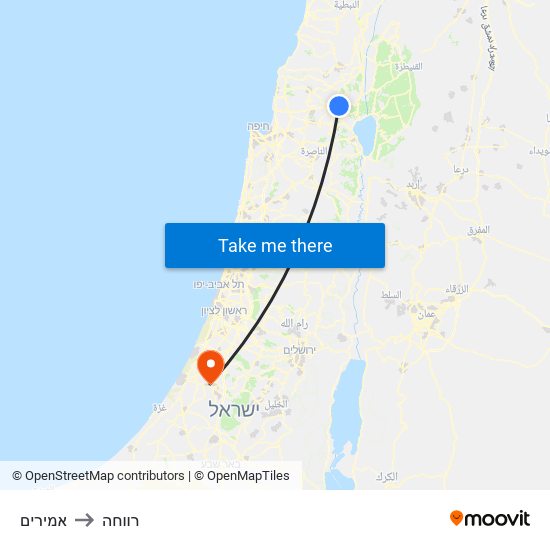 אמירים to רווחה map