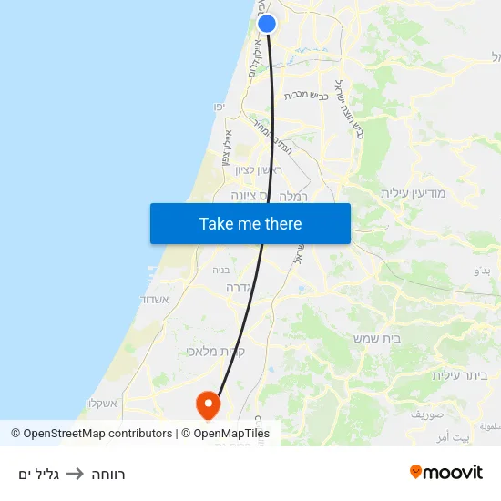 גליל ים to רווחה map