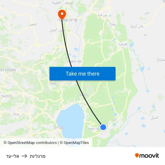אלי-עד to מרגליות map