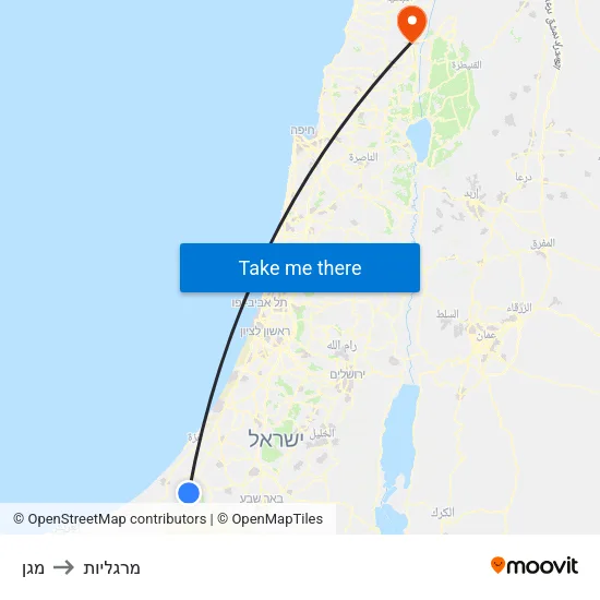 מגן to מרגליות map