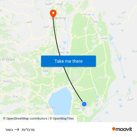 גשור to מרגליות map