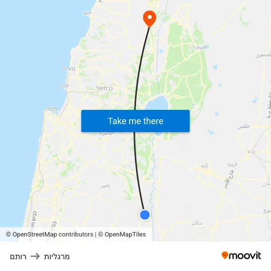רותם to מרגליות map