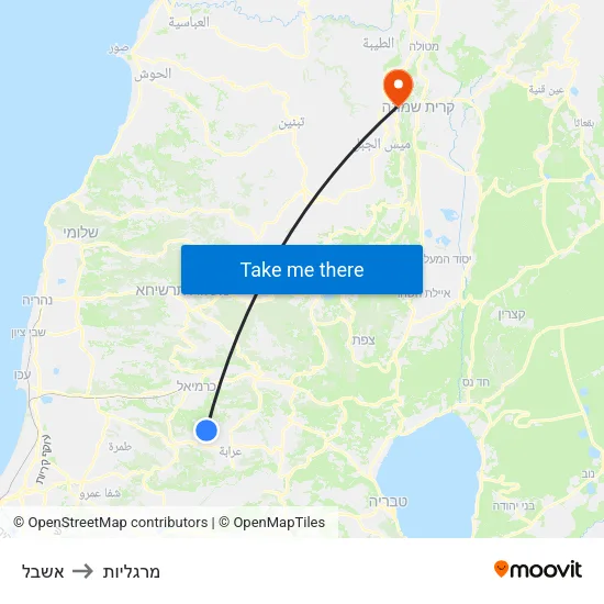 אשבל to מרגליות map