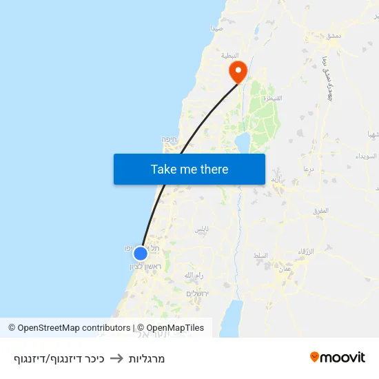 כיכר דיזנגוף/דיזנגוף to מרגליות map