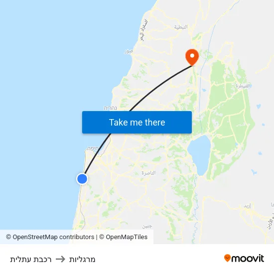 רכבת עתלית to מרגליות map