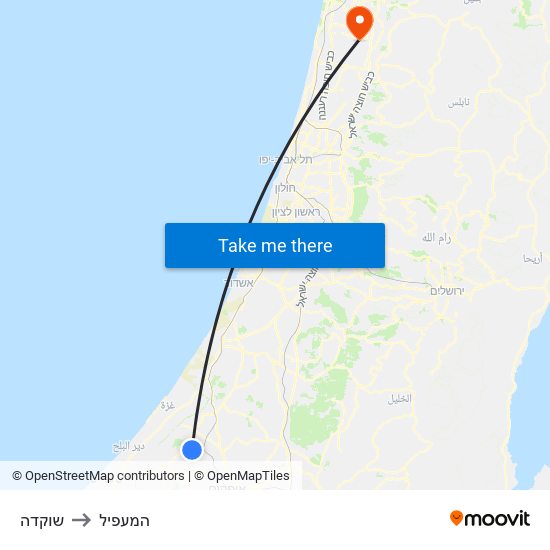 שוקדה to המעפיל map