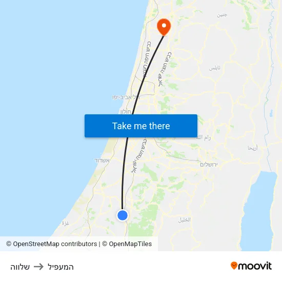 שלווה to המעפיל map