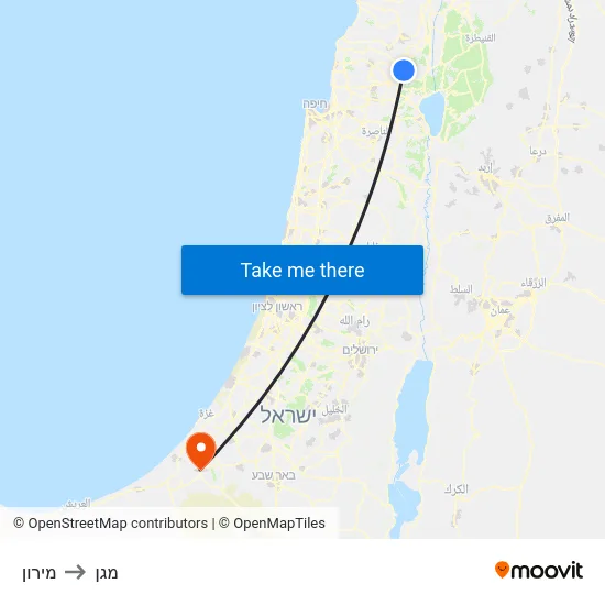 מירון to מגן map