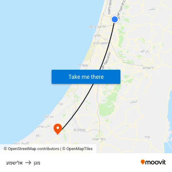 אלישמע to מגן map