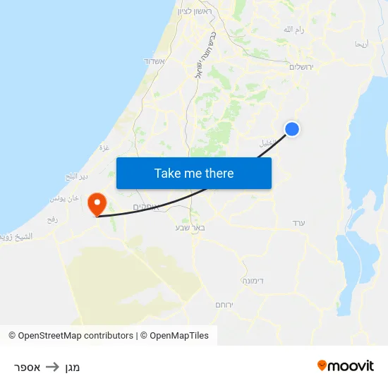 אספר to מגן map