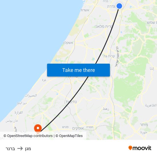 ברנר to מגן map