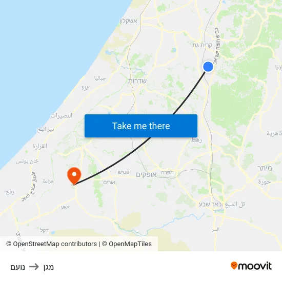 נועם to מגן map