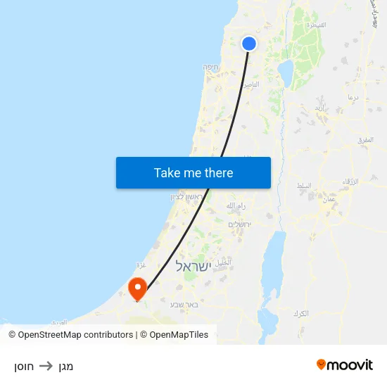 חוסן to מגן map