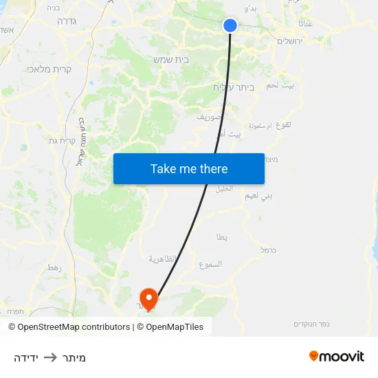 ידידה to מיתר map