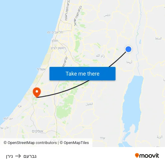 נירן to גברעם map