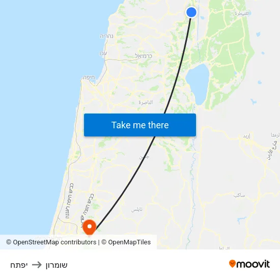 יפתח to שומרון map