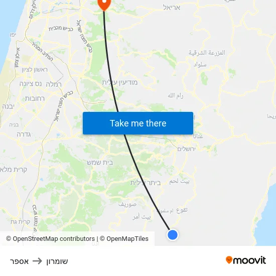 אספר to שומרון map