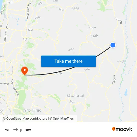רועי to שומרון map