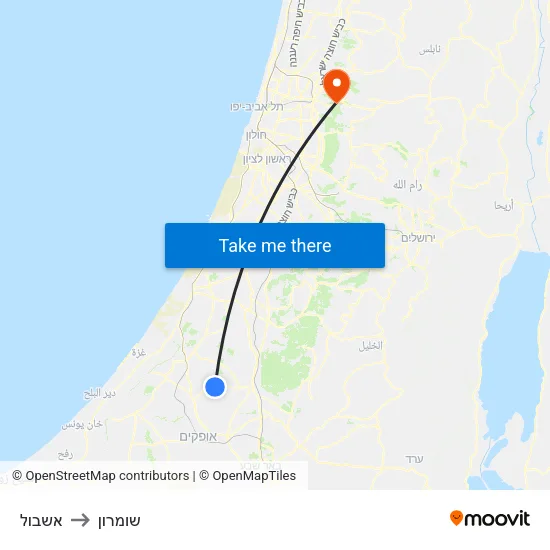 אשבול to שומרון map