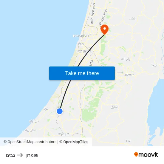 גבים to שומרון map
