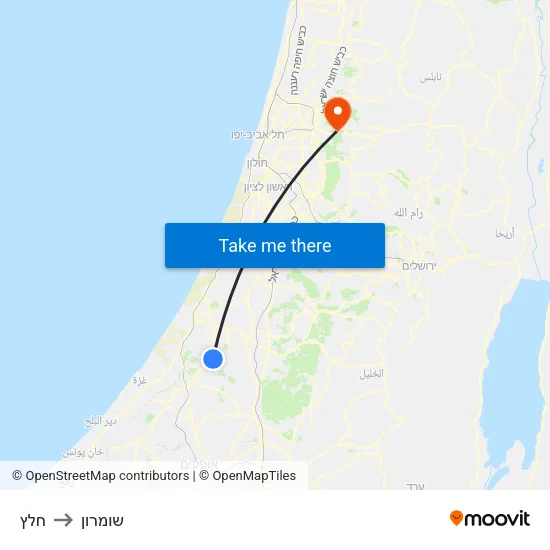 חלץ to שומרון map