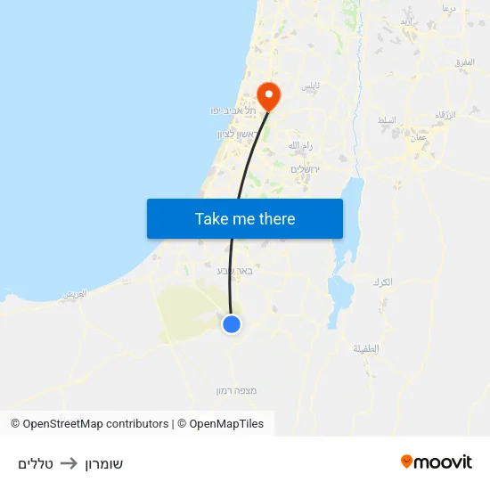טללים to שומרון map