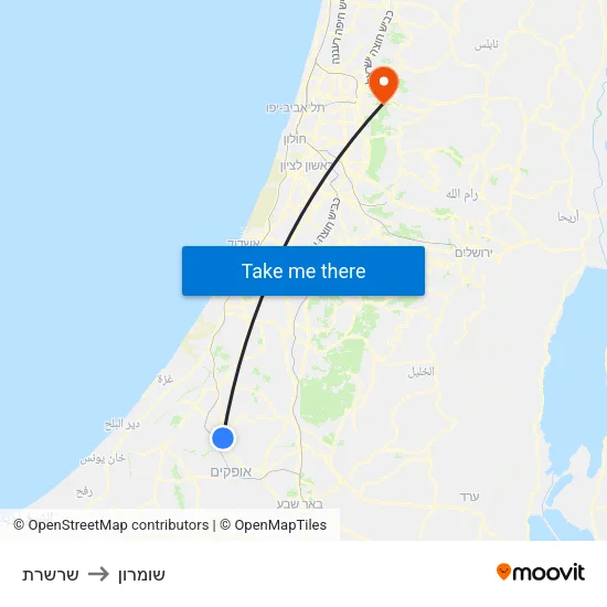 שרשרת to שומרון map