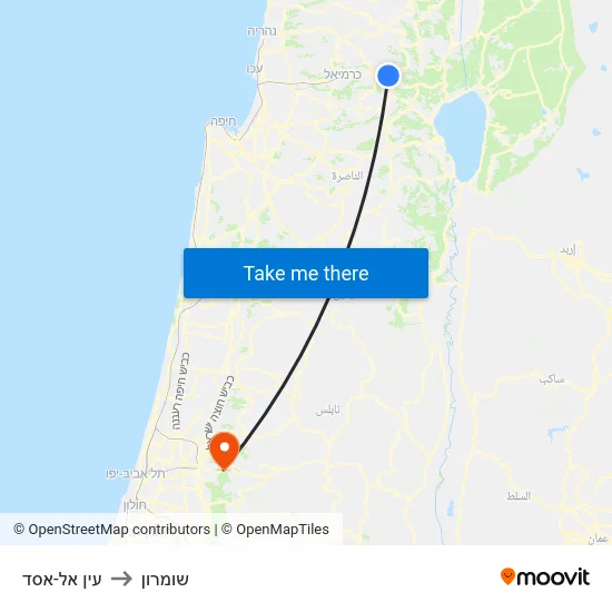 עין אל-אסד to שומרון map
