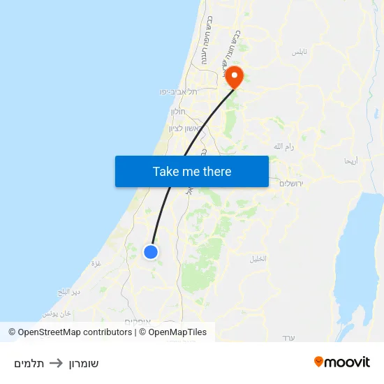 תלמים to שומרון map