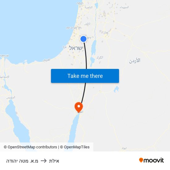 מ.א. מטה יהודה to אילת map