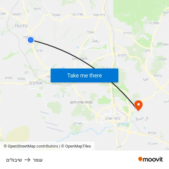 שיבולים to עומר map