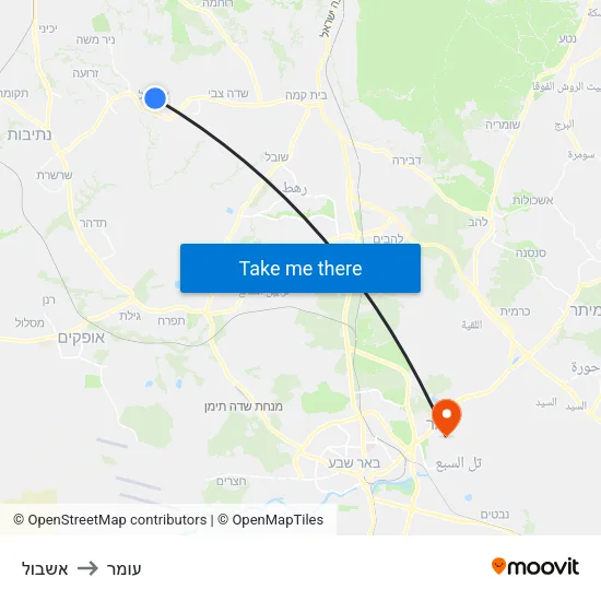 אשבול to עומר map