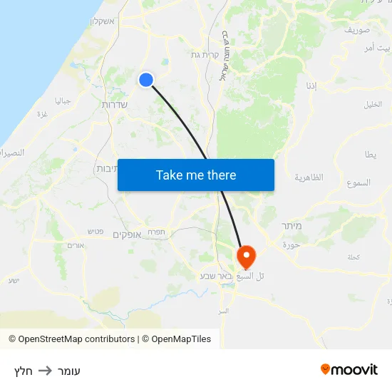 חלץ to עומר map