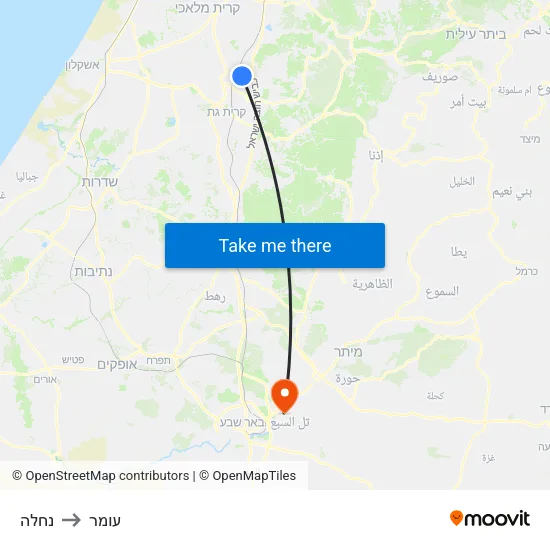נחלה to עומר map