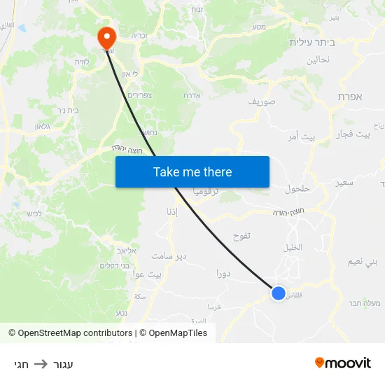 חגי to עגור map