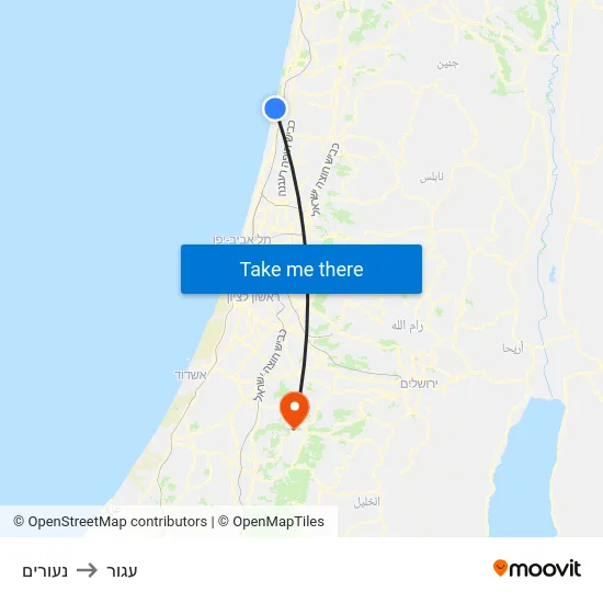 נעורים to עגור map