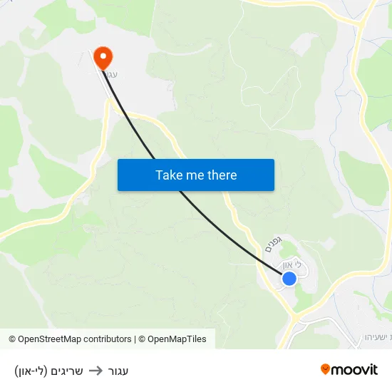 שריגים (לי-און) to עגור map