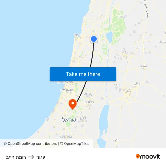 רומת הייב to עגור map
