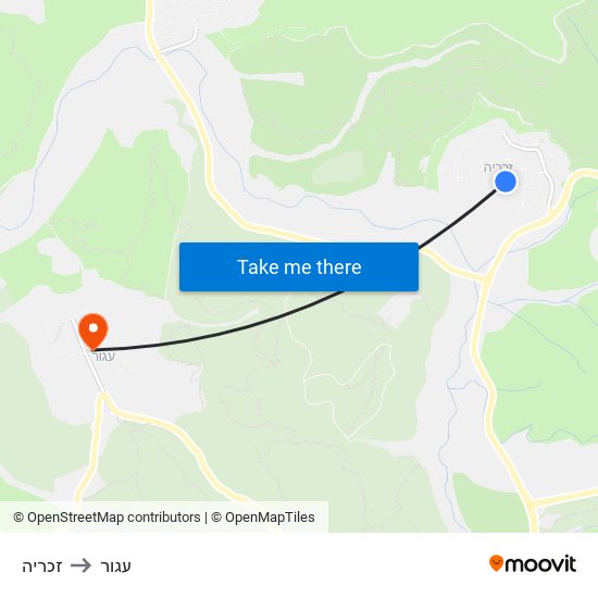 זכריה to עגור map