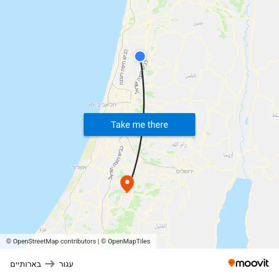 בארותיים to עגור map