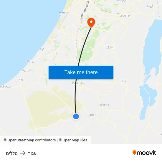 טללים to עגור map