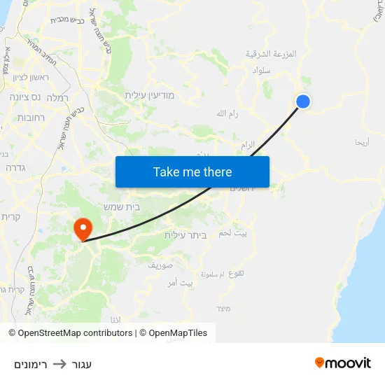 רימונים to עגור map