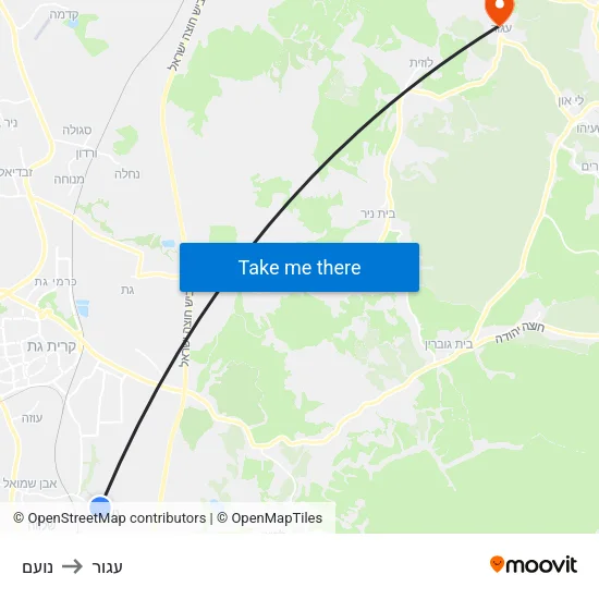 נועם to עגור map