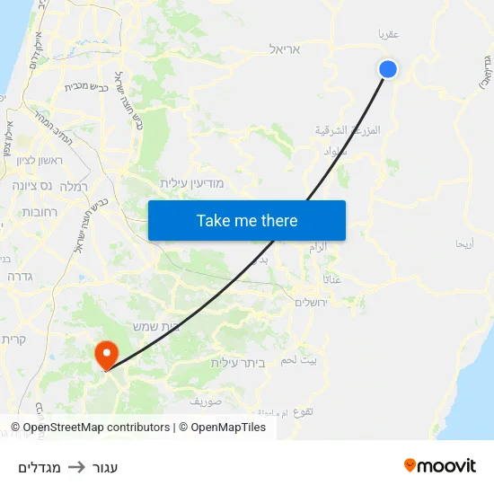 מגדלים to עגור map