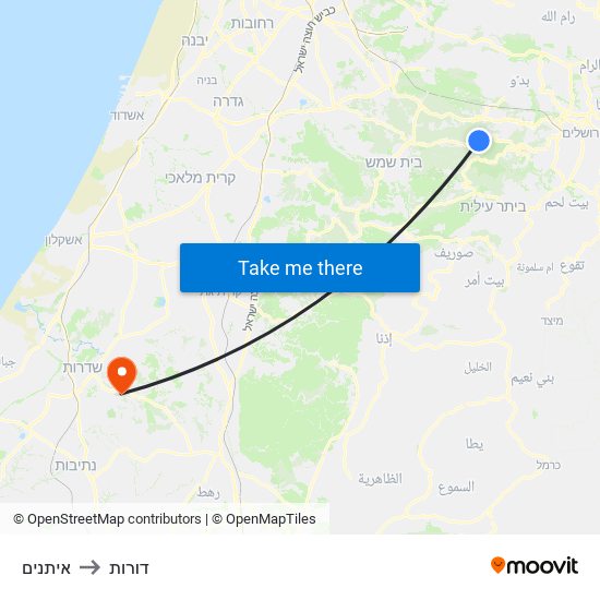 איתנים to דורות map