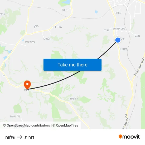 שלווה to דורות map