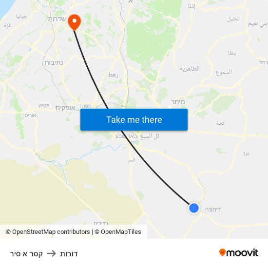 קסר א סיר to דורות map