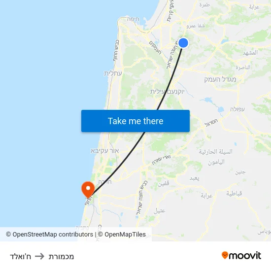 ח'ואלד to מכמורת map