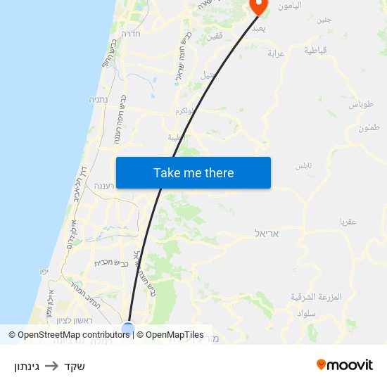 גינתון to שקד map